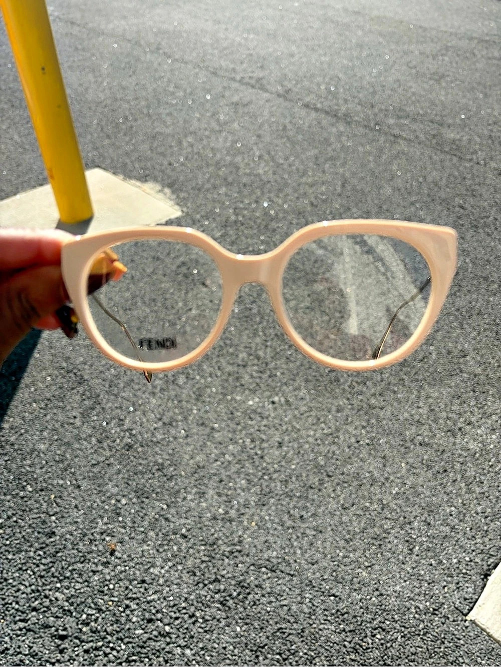 FENDI FE50010I 025 IVORY BEIGE CAT EYE EYEGLASS FRAMES 53 19 140